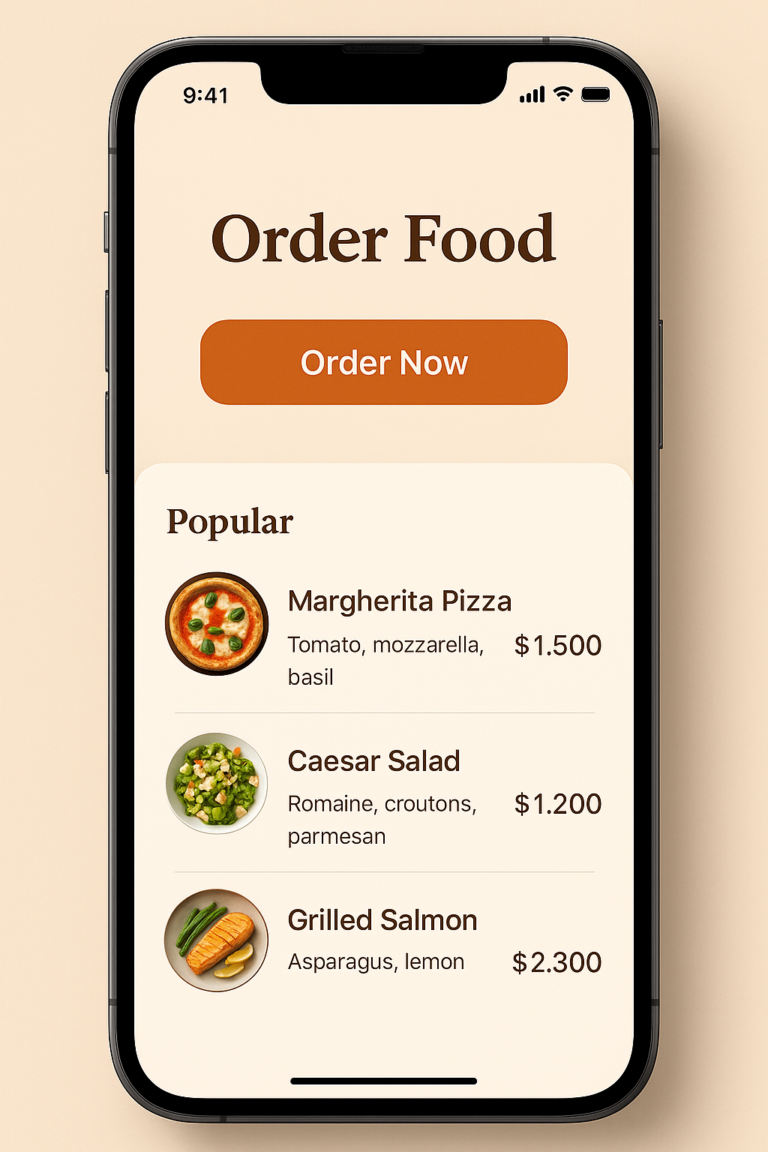 App móvil de pedidos